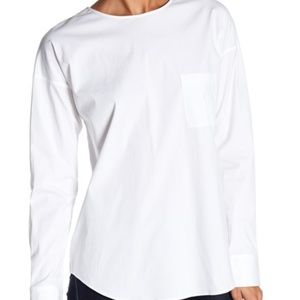 Theory Sirtani Lace Up Back Blouse